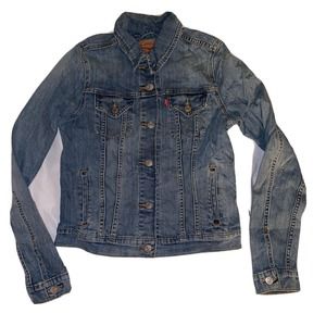 Levi's Original Trucker‎ Blue Denim Jean Jacket Size Medium